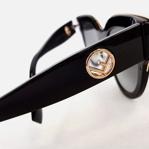 Fendi Authentic Women’s Sunglasses FF0360/G/S Black Gradient 51-21-145 New Italy main image 5